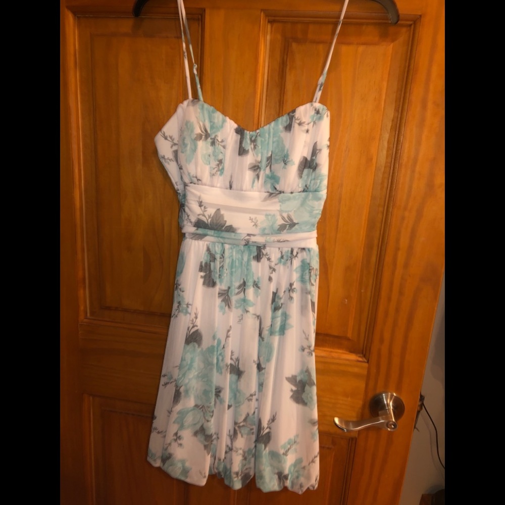 White and sea foam spring/summer dress